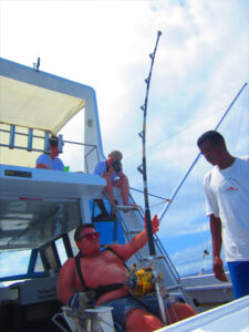 Combat contre un marlin bleue