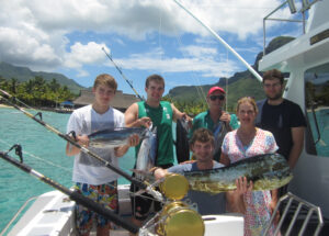 Partie de peche en famille