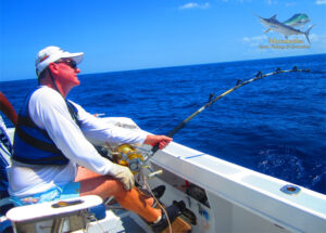 Mon Peter, combat contre un Marlin de 560 lbs Nov 2015