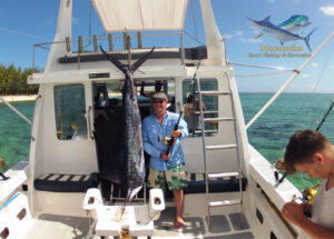 16/02/16 un espadon voilier de 60 lbs sur le Maranatha